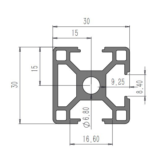 PAIDU 3030B Specification Industrial Aluminum Profile Manufacturer