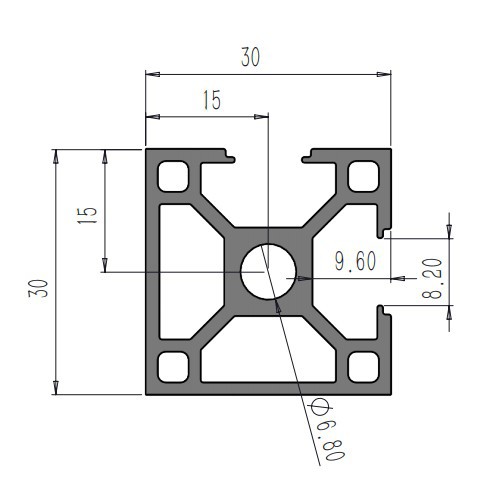 PAIDU 3030B Specification Industrial Aluminum Profile Manufacturer